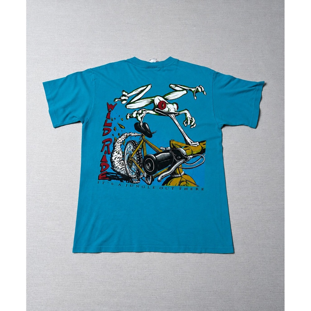 Vintage 90s Lifestyles It's A Jungle Out There Mountain Bike T-Shirt Men's M